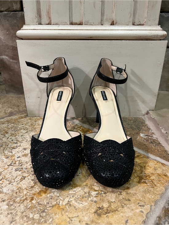 Alex Marie Shoes - Alex Marie Black Crystal Ankle-Strap Heels